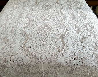 Vintage Ivory Lace Table Cloth NEW 60 x 104