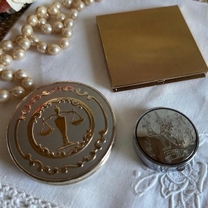 Vintage Compact Lot 3 Pieces/Powder Compact/Rouge Compact