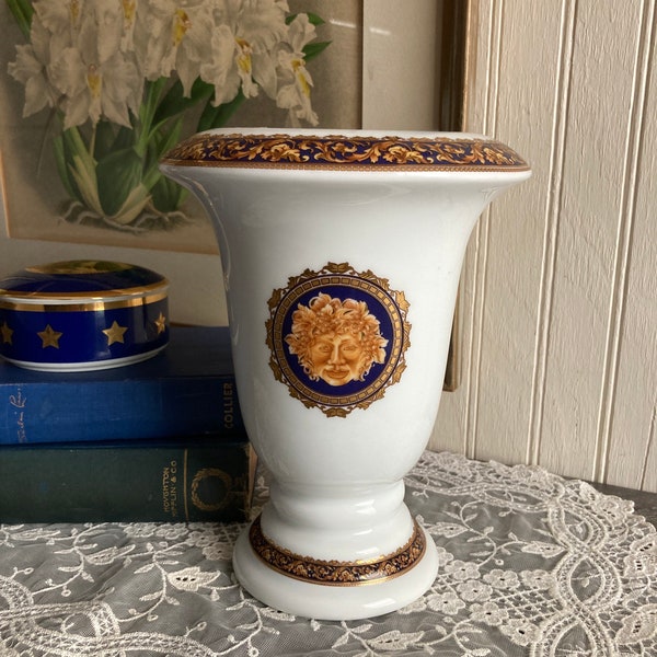 Limoges Porcelain Vase/Bacchus Versace Style