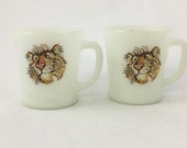 Anchor Hocking Fire King Exxon Gas Promo Mugs