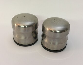 Danish Oversized Stainless Steel Salt and Pepper Shakers
