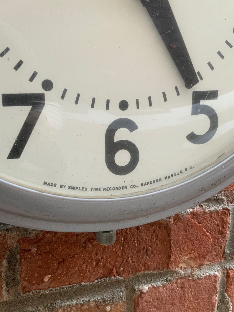 1950s Simplex Time Recorder Wall Clock Etsy
