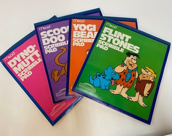 1970s Hanna Barbera Cartoon Scribble Pads