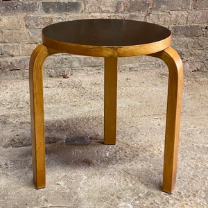 Alvar Aalto for Artek Birch and Laminate Stool 60