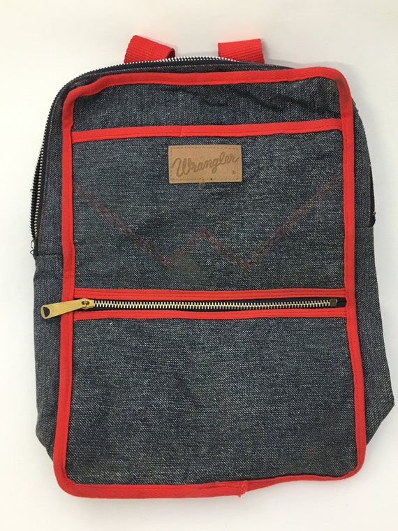 Vintage 1970s Wrangler Denim Backpack