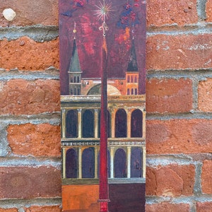 Modernist Italian Renaissance Style Architectural Painting