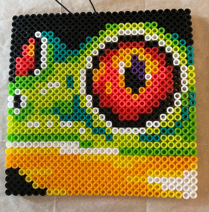 Frog Perler Beads Art Etsy UK