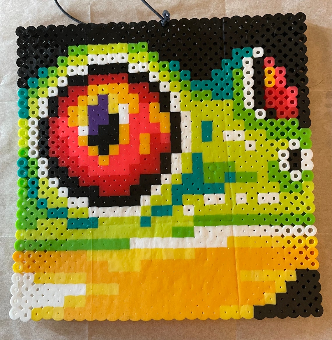Frog Perler Beads Art Etsy UK