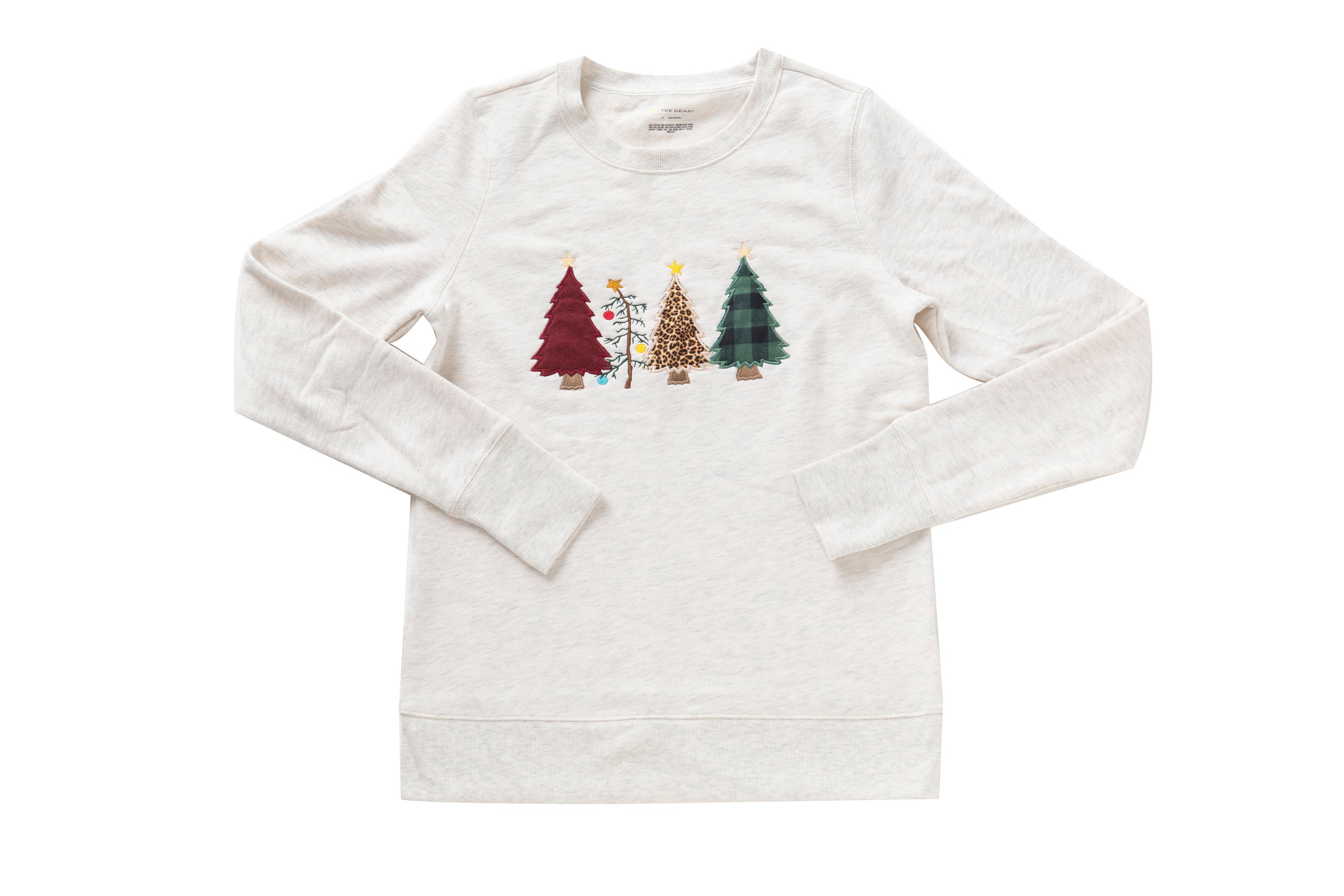 Christmas Tree Embroidered Sweatshirt Embroidered clothing Etsy