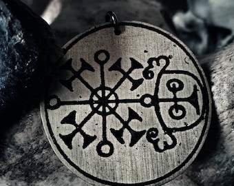 Collar volac colgante-sello de demonio, collar de diablo, joyería oculta, joyería de brujas, gótico