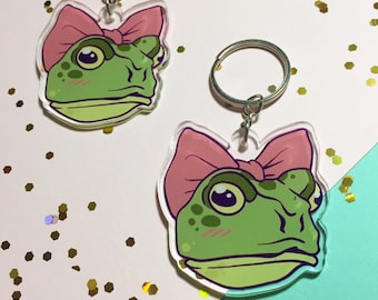 AR-A5K Pond Frogs Photo Keyring Animal Gift