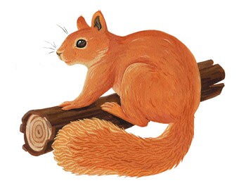 Original Fine Art Squirrel Painting Version 2
