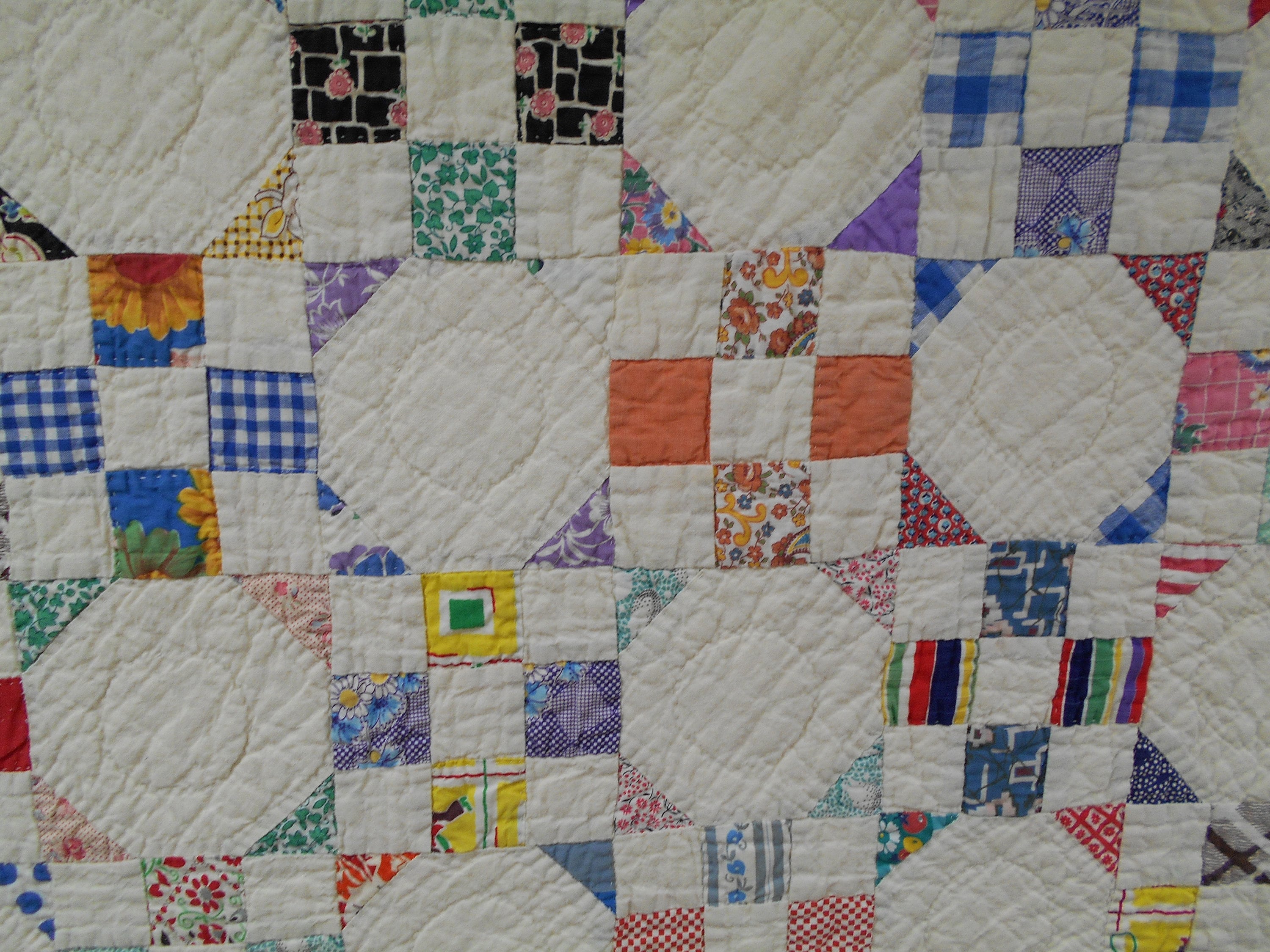 RESERVED Vintage Snowball Nine Patch Quilt. From Illinois. Etsy