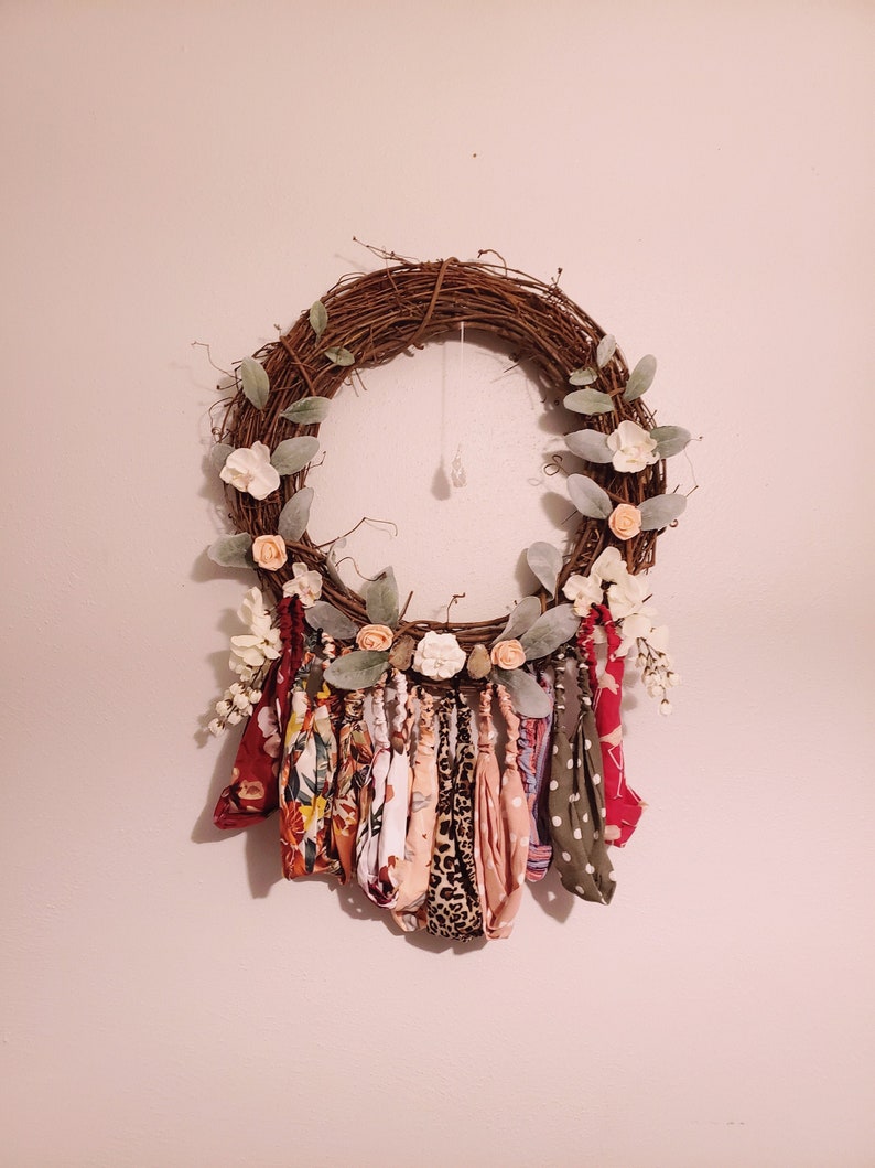 Floral Crystal Headband and Jewelry Organizer
