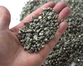 Bulk Pyrite Crystal Small Chips / Crushed Rough Healing Gemstones / Rocks / Orgonite Supply / Arts and Crafts Project