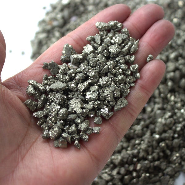 Bulk Pyrite Crystal Small Chips / Crushed Rough Healing Gemstones / Rocks / Orgonite Supply / Arts and Crafts Project