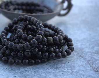 Golden Sheen Obsidian 8MM Beaded Bracelet