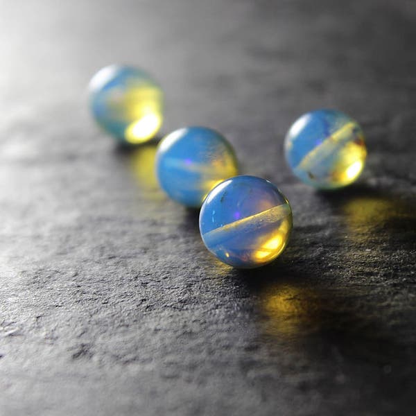 Blue Amber DIY Beads , AAA Dominican Natural Gemstones