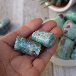Ruby Fuschite Tumbled Stone High Quality
