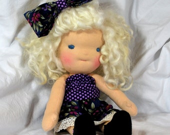 Instant Download PDF Waldorf Doll PDF Tutorial and Pattern For Making a Soft-Jointed Waldorf Doll with Organic Locks Hair