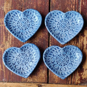Ceramic heart, hand made, with lace motif from island Pag, Croatia. image 6