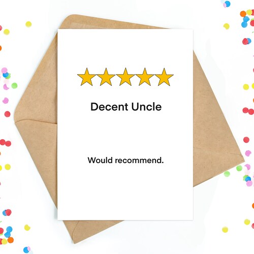 uncle birthday card uncle card funny birthday card etsy israel