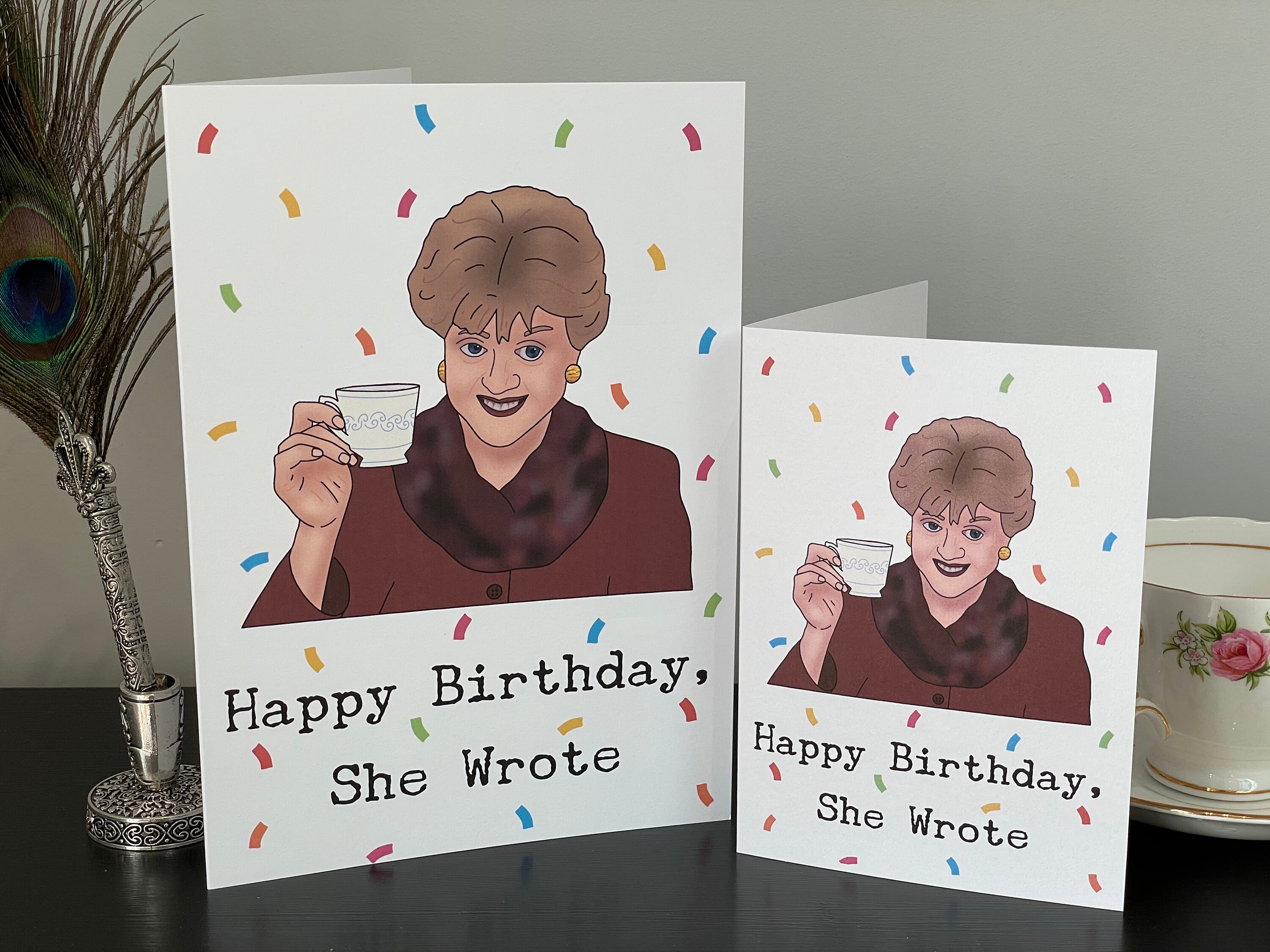 Murder She Wrote Birthday Card Jessica Fletcher Birthday Etsy