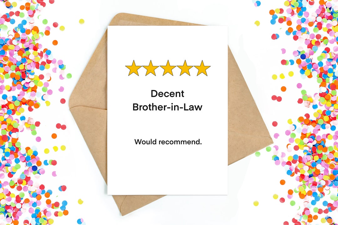 Brother in Law Birthday Card Brother in Law Card Happy Birthday Card