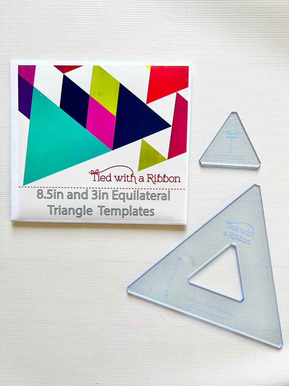 8.5/3in Combo EQ Triangle Template - Pink Glitter 8.5/3in Combo EQ Triangle Template - Pink Glitter