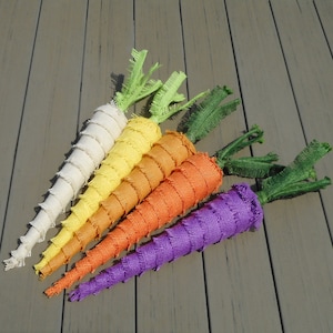 Five extra large carrot ornaments giant carrots textile vegetables fall harvest décor gift for gardener showcase display decor vegan gift