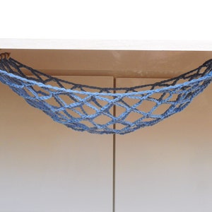 Blue fruit hammock under cabinet kitchen space saver storage net hanging fruit holder vegetable hammock image 6