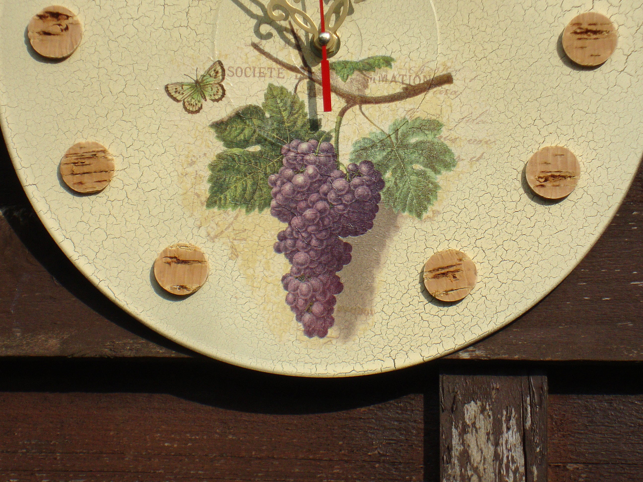 Cottagecore Wall Clock With Grapes Clock Art Decorative Wall Clocks