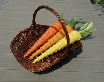 Three big Easter carrots extra large carrot ornaments bunny's carrot Easter spring holiday décor