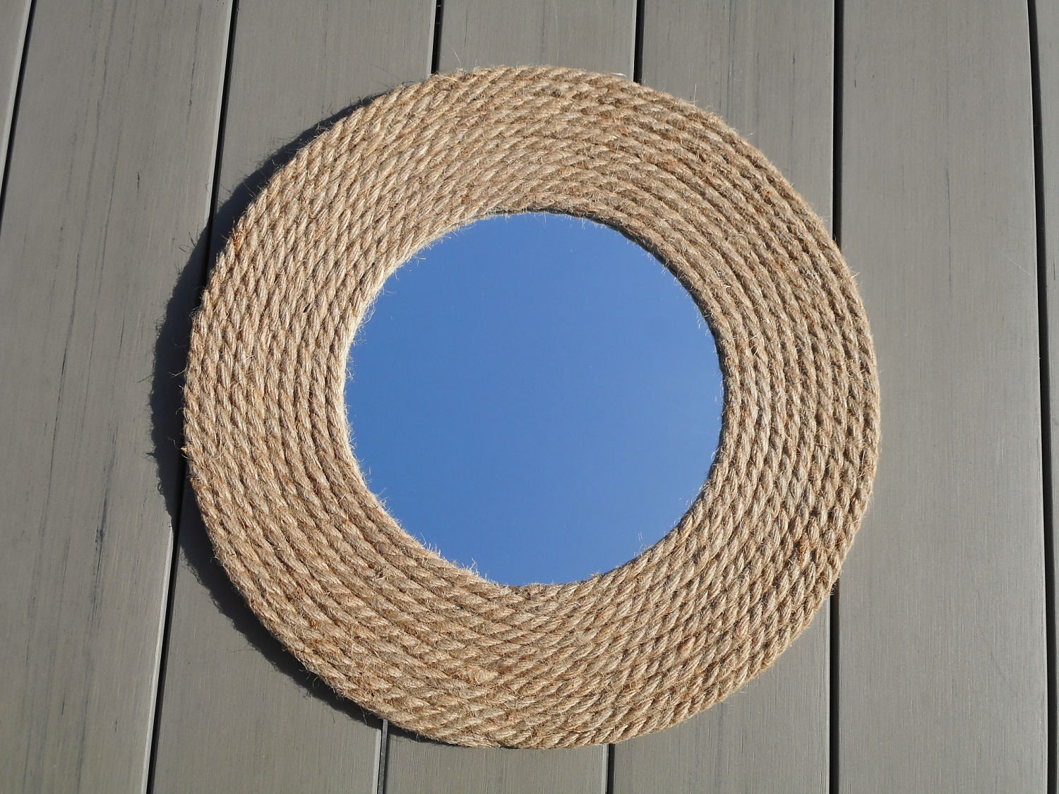 Rope mirror for wall round jute rope mirror large framed wall Etsy