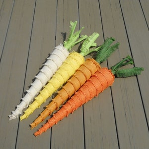 Four giant carrots extra large carrot ornaments farmers harvest table centerpiece display décor vegetable ornaments gift for gardener