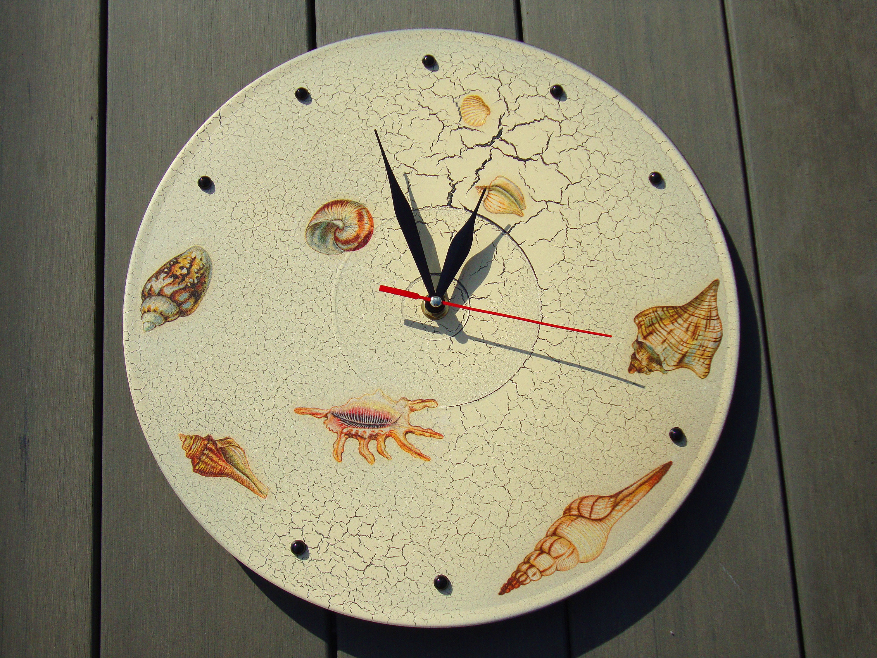 Sea Shell Clock Beach Wall Clock Ivory Clock for Wall Hanging - Etsy
