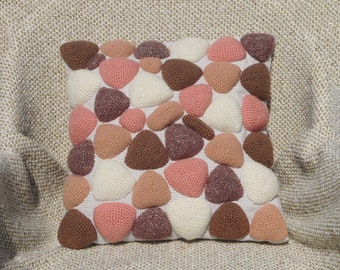 River stone pillow for sofa pebbles pillow cover couch cushion aesthetic pillows high end accent pillow pastel pillow Christmas gift