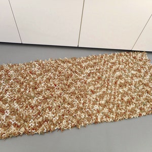 Tapis moelleux en laine naturelle tissé épais tapis réversible épais tapis moderne recto-verso tapis de sol hygge tapis en laine chaud maison
