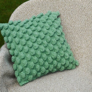 Sage green pillow cover textured pillow for sofa mint green bobble cushion decorative accent pillow pastel green throw pillow
