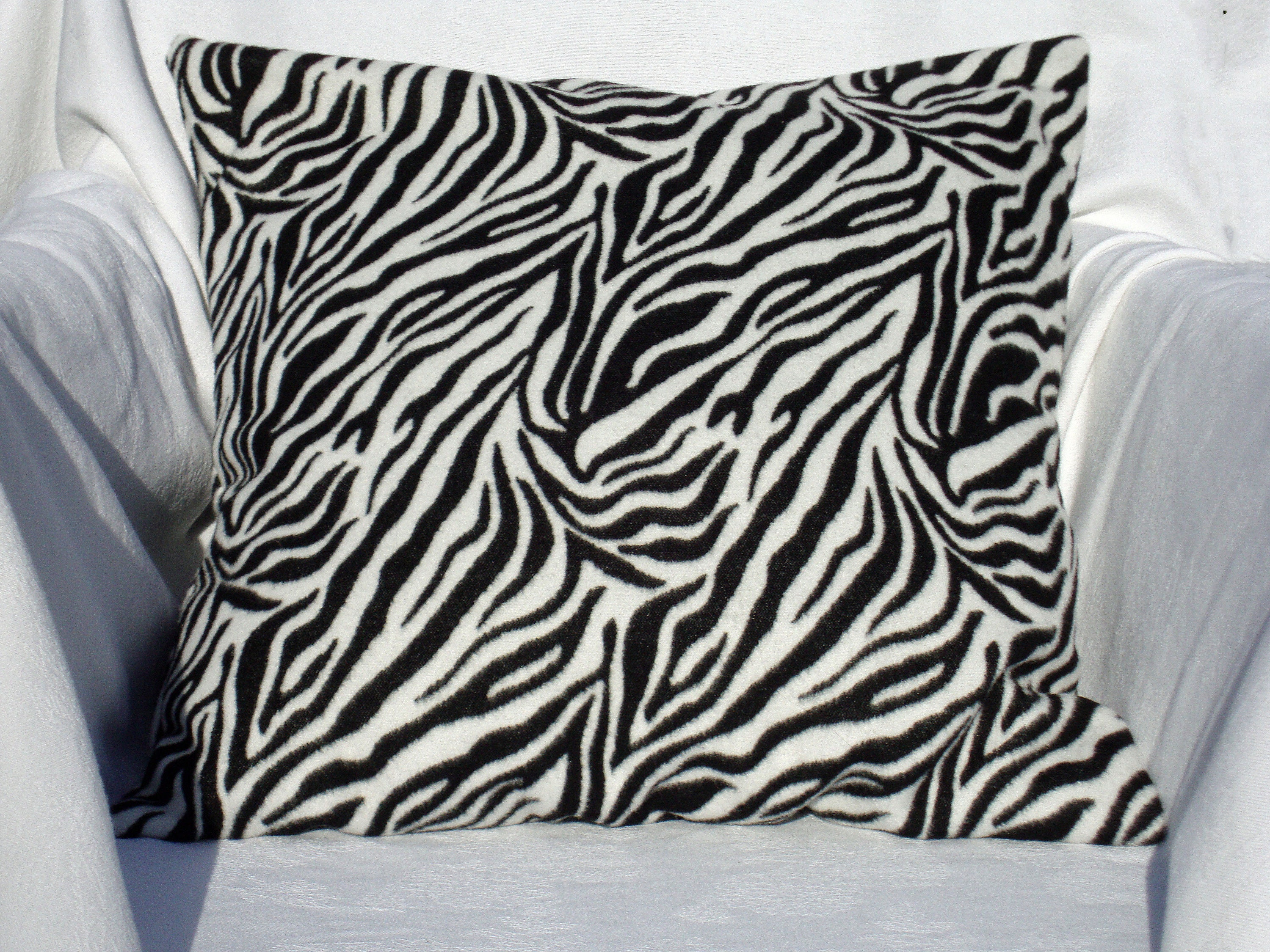 Zebra Pillow Cover Animal Print Black White Sofa Cushion Striped Pillow