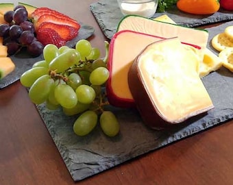 Cohas Slate Food and Cheese Platter or Art Boards Undrilled Rustic Gray Slate Select Your Custom Hand Cut Size