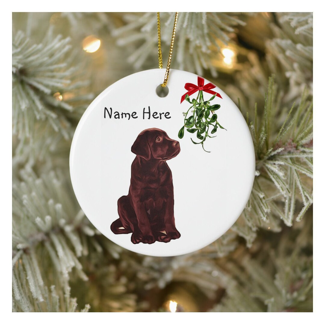 Chocolate Lab Ornament 0MSTL Labrador Ornament Personalized Etsy