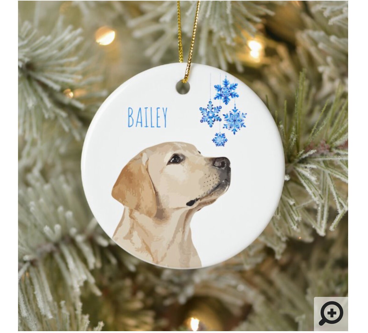yellow lab ornament