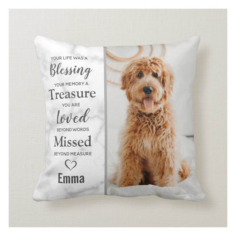 Pet Memorial Pillow 05BTLM Pet Loss Gift Dog Photo Pillow Etsy