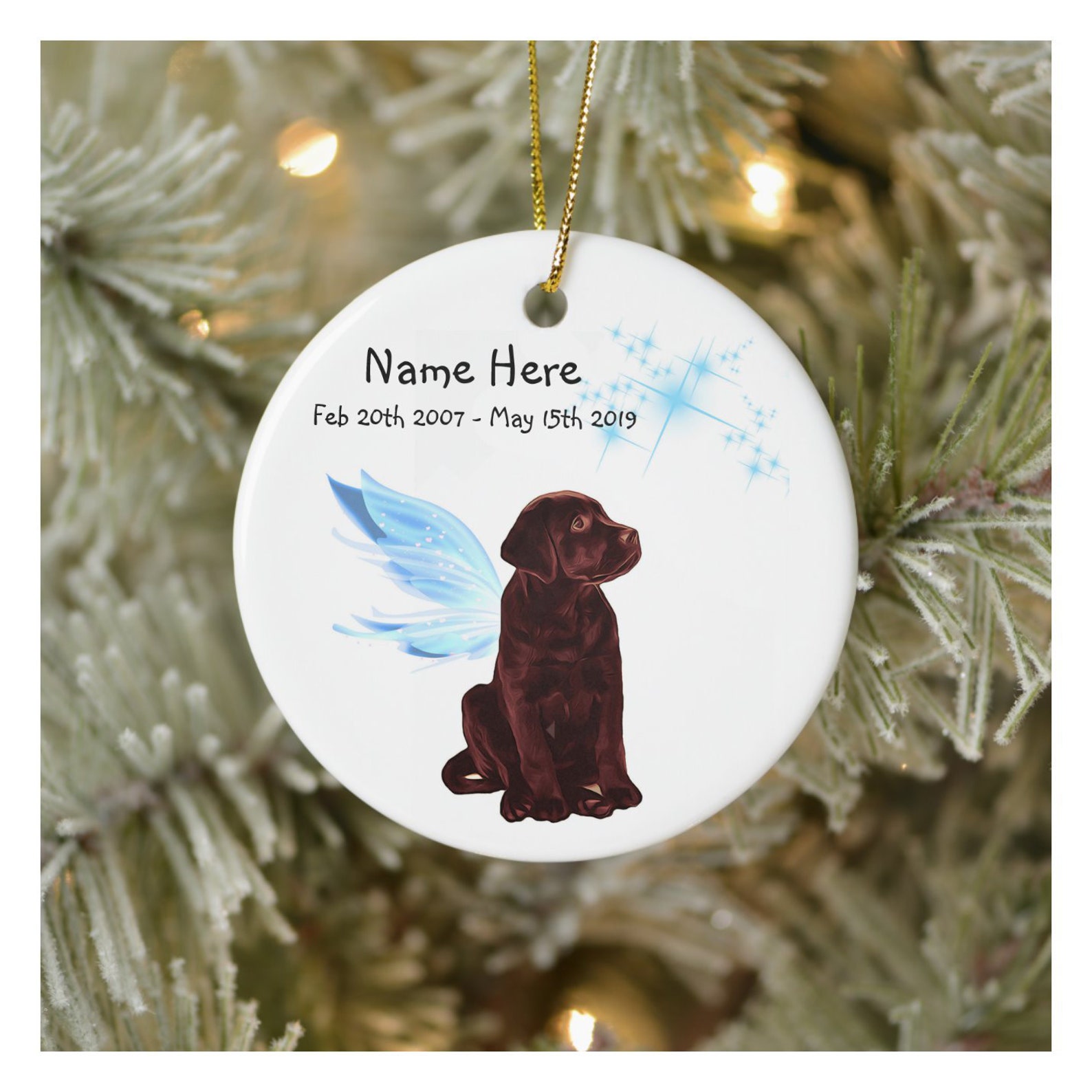 Chocolate Lab Angel 3SASH Labrador Angel Chocolate Lab Etsy