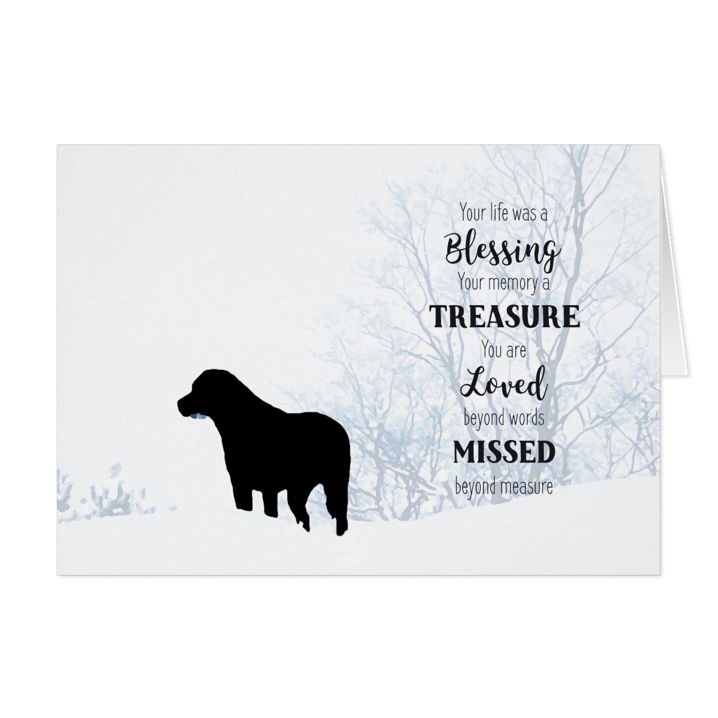 Sympathy Quotes For Loss Of Dog Black Lab Dog Sympathy Card 06Btlm Pet Loss Dog Condolence | Etsy