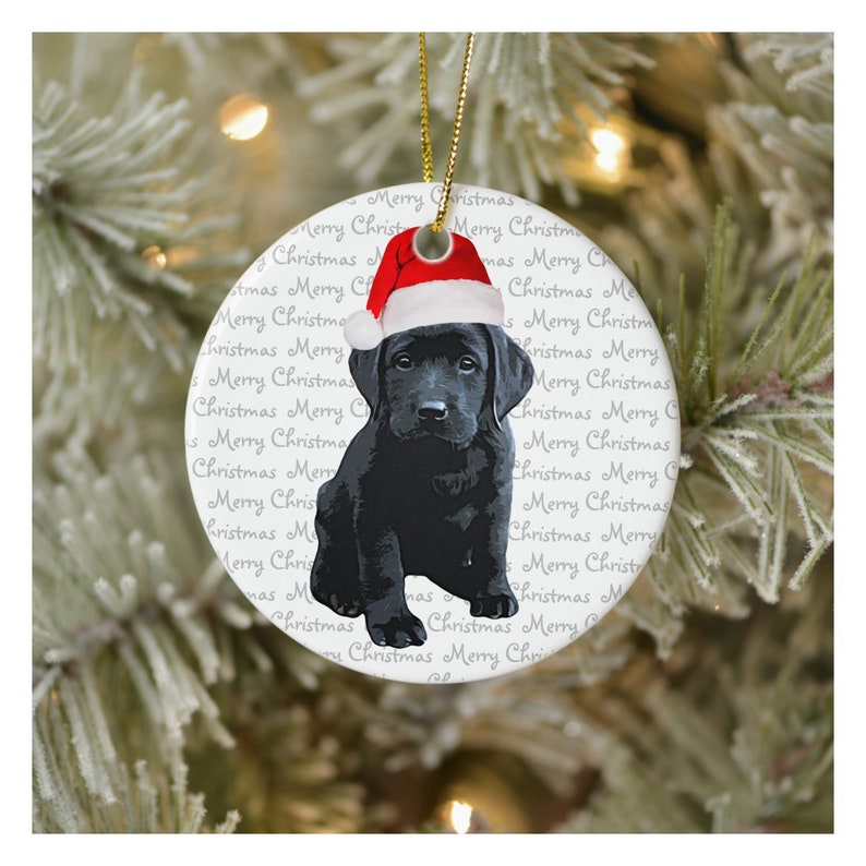 Black Lab Christmas Decoration 
