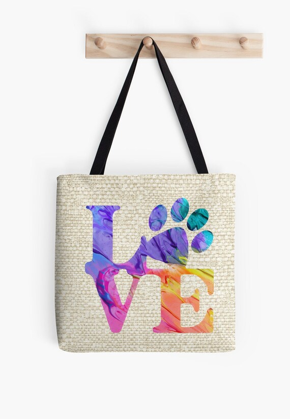 paw print tote bags
