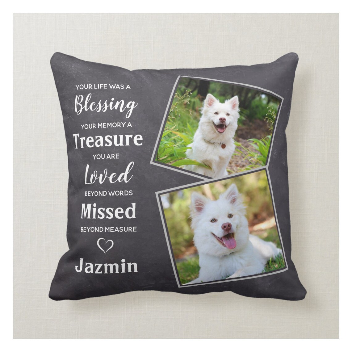 Pet Memorial Pillow 15BTLM Pet Loss Gift Dog Photo Pillow Etsy