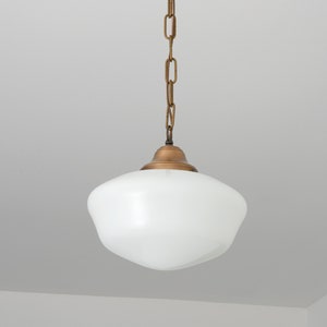 Schoolhouse Light - Schoolhouse Pendant Fixture - Milk Glass - Opal Glass Light